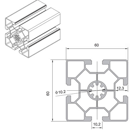 6060L Aluminium Extrusion Profile