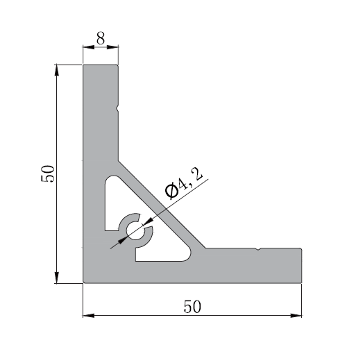 L5050 Aluminium Angle & Corner Profile