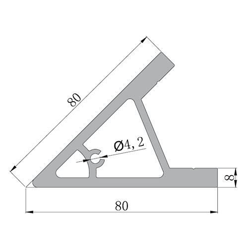L8080 Aluminium Angle & Corner Profile
